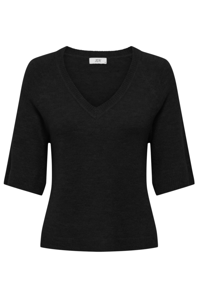 JDYELANORA 2/4 V-NECK RAGLAN PULLOV 15344200 BLACK